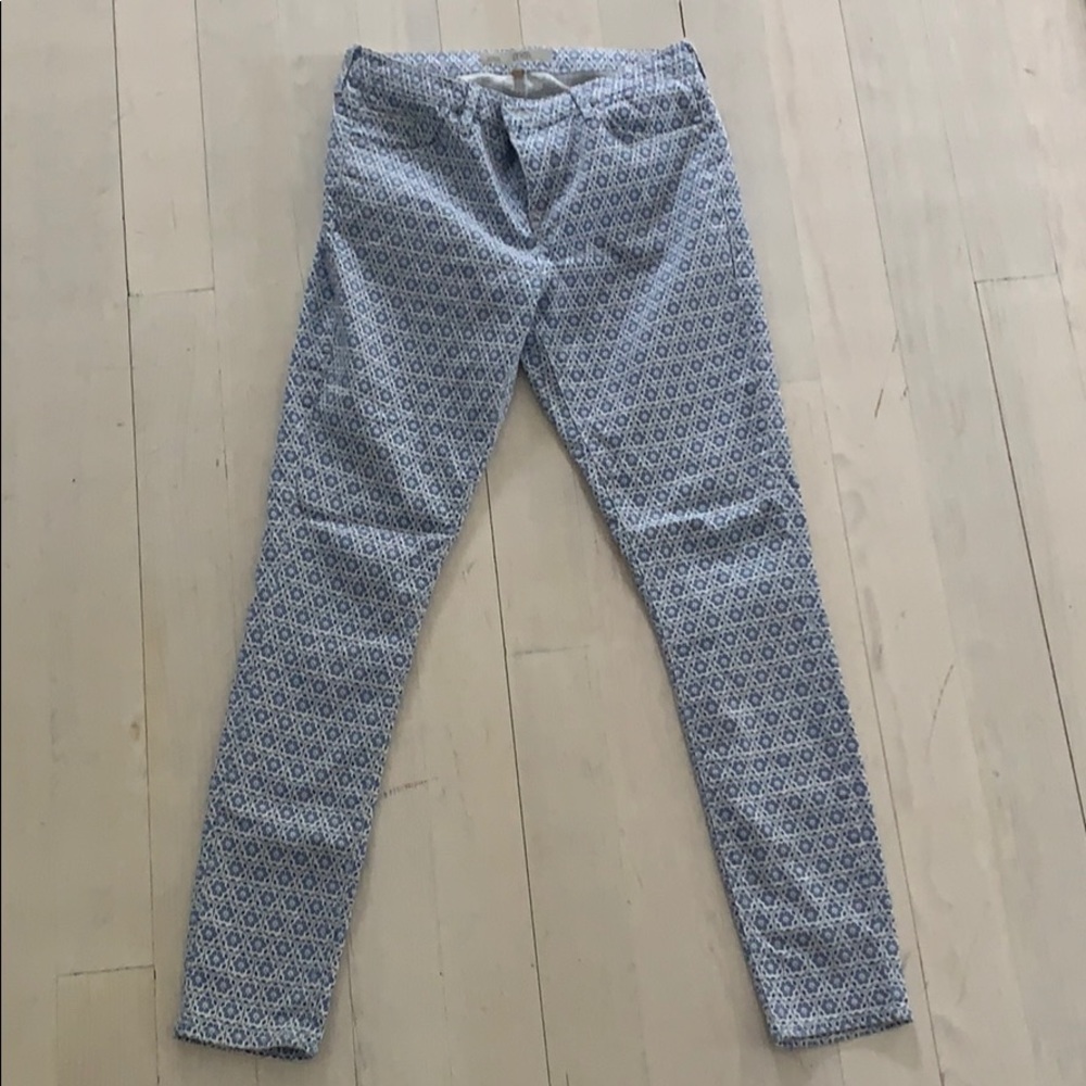 Top shop patterned stretch skinny jeans